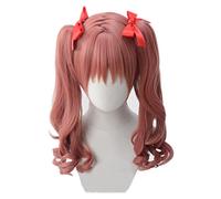 2022 Cos Wig Parrucca anime Toaru Kagaku No Railgun Cosplay Parrucca Kuroko Shirai,Parrucca rosa con doppia coda di cavallo,Parrucca di Halloween in costume,Per Halloween,Festa in maschera,Spettacolo
