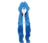 2022 Cos Wig Parrucca Anime Twisted Wonderland Cosplay Idia Shroud Parrucca, Parrucca Blu Ondulata Lunga, Parrucca Costume Halloween, for Halloween, Festa in Costume, Spettacolo Anime, Evento Cosplay,