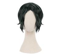 2022 Cos Wig Parrucca Anime Twisted Wonderland Cosplay Parrucca Dire Crowley, Parrucca Corta Verde Scuro, Parrucca Costume Halloween, for Halloween, Festa in Costume, Spettacolo Anime, Evento Cosplay,
