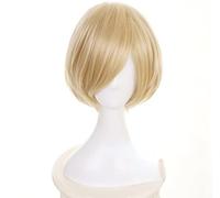 2022 Cos Wig Parrucca cosplay anime Anime YURI!!!on ICE Yuri Plisetsky Parrucca Corta Bionda Costume Cosplay Capelli Sintetici Resistenti al Calore, for Halloween, Feste, Carnevale, Vita Notturna, Con