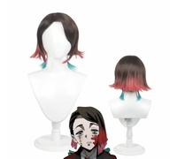 2022 Cos Wig Parrucca Cosplay Anime, Parrucca da Cacciatrice di Demoni, Parrucca di Capelli Corti Sfumati Multistrato for Parrucche da Gioco di Ruolo da Sogno con Cappuccio for Parrucca, for Feste Quo