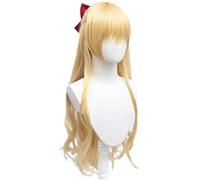 2022 Cos Wig Parrucca Cosplay Anime, Parrucca Sailor Moon Sailor Venus, Lunga Parrucca Dorata, con Cappuccio Parrucca Gratuito, for Feste, Parrucca Halloween Quotidiana, Cosplay