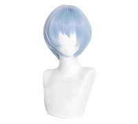 2022 Cos Wig Parrucca Cosplay da Donna Blu Capelli Corti REI Ayanami con Cappuccio for Parrucca