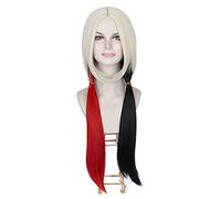 2022 Cos Wig Parrucca di Ricambio for Capelli Neri Rossi Lunghi Dritti Parrucche Sintetiche for Feste di Halloween for Ragazze da Donna