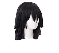 2022 Cos Wig Parrucche!: Kimetsu No Yaiba Iguro Obanai Cosplay Nero Layered Modellazione Capelli Corti Accessori for Giochi di Ruolo Unisex (Size : 1)