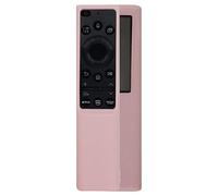 2022 Custodia protettiva in silicone compatibile per TV Samsung bn59-01357a/01363L/01364A TM -1990C Custodia protettiva per telecomando solare con cordino (Rosa)
