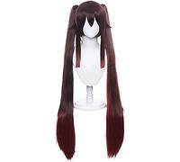 2022 Genshin Impact Cosplay parrucche saccarosio gradiente verde 85 cm lungo dritto resistente al calore resistente ai capelli sintetici halloween party party+ tappo della parrucca ( Pattern : Hutao )