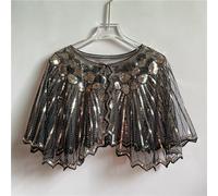 2022 il più Recente Corto Abito da Sera Lustrini Scialle 45cm 1920s Rétro Di