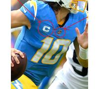 2022 La Caricabatterie Justin Herbert Qb ⭐⭐ 2-Star Cielo Blu Captain C-Patch+