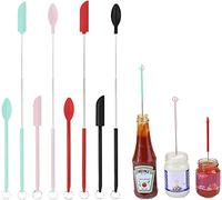 2022 - Mini spatola telescopica in silicone e cucchiaio per pala, spatola per il trucco, spatola piccola per cosmetici, spatola riutilizzabile per la bellezza (8 pezzi)
