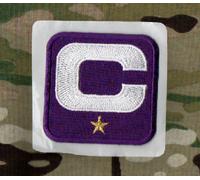2022 Minnesota Vichinghi Capitani Unica - ⭐ 1 STAR White C Viola Adesivo