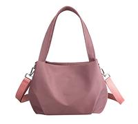 2022 Nuova borsa in nylon moda una spalla con coulisse a tracolla leggera versatile borsa casual piccola borsa fresca borsa a tracolla carina, rosa, Taglia unica