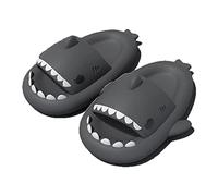 2022 Pantofole di Squalo Carine Estive per Donna Uomo, Morbide Ciabatte a Forma di Nuvola, open toe EVA Sandali da Spiaggia e Piscina con Cartone Animato, Asciugatura(Size:44-45EU,Color:grigio scuro)