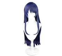 2022 Parrucca Cosplay Anime, Parrucca Honjo Yuri Invasione a vita alta, Parrucca Cos Ragazza Capelli Neri Lunghi Capelli Resistenti al Calore + Cappuccio for Parrucca, for Halloween, Feste, Carnevale,