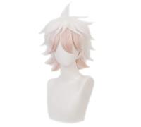 2022 Parrucca cosplay anime, parrucca nagito komaeda, parrucca sintetica resistente al calore con tappo della parrucca libera, for Halloween, festa, carnevale, vita notturna, concerti, matrimoni