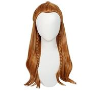 2022 Parrucca Cosplay del gioco anime for Genshin Impact Aloy, Donne Long Dritto Marrone Treccia Capelli Modellazione Party Dress Up Parrucca, Capelli sintetici resistenti al calore + tappo della parr