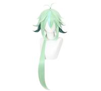 2022 Parrucca Cosplay del gioco anime for il saccarosio dell'impatto di Genshin, delle donne lunghe dritte Verde di colore blu Modellazione dei capelli Party Dress Up Parrucca, Capelli sintetici resis