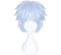 2022 Parrucca Cosplay Mitsuki Anime Ice Blue Blue Parrucche Corte Accessori Cosplay for Le Donne Ragazze con Tappo della Parrucca