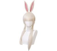 2022 Parrucca Costume Cosplay Anime, Parrucca BEASTARS, Parrucca Coniglio Haru, Parrucca Biondo Chiaro con Orecchie da Coniglio con Cappuccio for Parrucca Gratuito, for Halloween, Feste, Carnevale, Vi