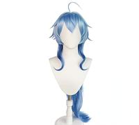 2022 Parrucca for cosplay di giochi anime for Genshin Impact Ganyu, parrucca for travestimento da festa for modellare capelli lunghi blu, capelli sintetici resistenti al calore senza grovigli, senza s