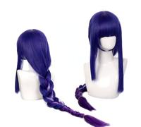 2022 Parrucca for cosplay di giochi anime for Genshin Impact Raiden Shogun Baal, parrucca for travestimento for feste di modellazione di capelli a coda di cavallo di colore misto blu, capelli sintetic