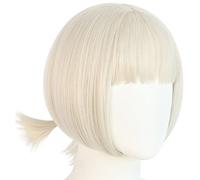 2022 Parrucca for cosplay di giochi anime for Genshin Impact Sayu, parrucca for travestimento da festa di modellazione di capelli corti grigio argento, capelli sintetici resistenti al calore + cappucc