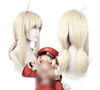 2022 Parrucca Genshin Impact, Parrucca Klee for Cosplay Anime, Parrucca a Doppia Coda di Cavallo Parrucca Beige Chiaro con Cappuccio for Parrucca Gratuito, for Halloween, Feste, Carnevale, Vita Nottur