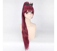 2022 Puella Magi Sakura Kyouko Wine Red 80cm Straight Ponytail Gratis! Iwatobi Swim Club Gou Matsuoka Parrucca Cosplay+ Tappo della Parrucca Gratuita