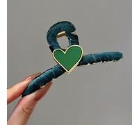 2022 ragazze delle donne colorano gli accessori dell'acconciatura delle donne casuali svegli dell'artiglio dell'acconciatura di temperamento del cuore, Green3