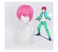 2022 Rtuturno Parrucca Anime Il disastro di Saiki Kusuo Rosa Parrucca Capelli Corti Cosplay Comic- con Halloween Party Carnival Uomini e Donne Fan di Anime Regalo