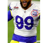 2022 Super Ciotola Lvi La Rams Aaron Donald Dt 4 ⭐⭐⭐⭐ Star Bastone Blu Capitani
