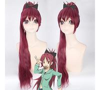 2022 Tokyo Anime Puella Magi Madoka Magica Women Sakura Kyouko Parrucca Cosplay Sakura Kyoko Dark Red Capelli Lunghi Ponytail Parrucca Costumi PL-250 (Color : PL-250)