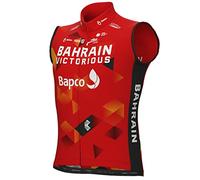 2022 world tour pro team Bahrain Uomini Ciclismo Wind Vest,Windbreaker Bike Gilet Antivento MTB Senza Maniche Abbigliamento （XL）
