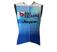 2022 world tour pro team bike-exchange Uomini Ciclismo Wind Vest,Windbreaker Bike Gilet Antivento MTB Senza Maniche Abbigliamento （XL）