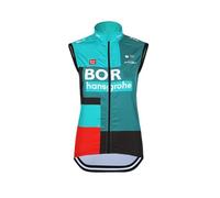 2022 world tour pro team BORAHansgrohe Uomini Ciclismo Wind Vest,Windbreaker Bike Gilet Antivento MTB Senza Maniche Abbigliamento （XL）