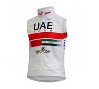 2022 world tour pro team UAE Uomini Ciclismo Wind Vest,Windbreaker Bike Gilet Antivento MTB Senza Maniche Abbigliamento （M）