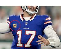 2023 Buffalo Bills Josh Allen Qb 4 - ⭐⭐⭐⭐ -star Adesivo Blu Captain Gold-C Toppa