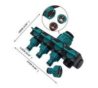 2023 - Deviatore per rubinetto a 4 vie con attacco rapido, adattatore per tubo da giardino da 1" 3/4"