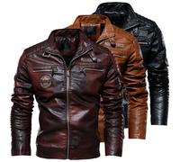 2023 Giacca di pelle da uomo in pile invernale da motociclista giacca in ecopelle collo in pelliccia rimovibile giacca a vento Ropa De Hombre cappotto sottile