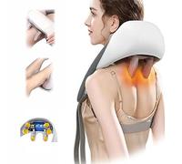 2023 Gli ultimi massaggiatori Goletsure per collo e spalle con calore, simulano la presa e l'impastamento della mano umana per alleviare il dolore dei tessuti profondi,White