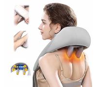2023 Gli ultimi massaggiatori Goletsure per collo e spalle con calore, simulano la presa e l'impastamento della mano umana per alleviare il dolore dei tessuti profondi,Grey