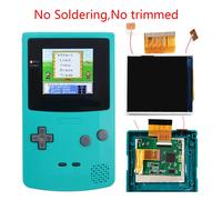 2023 Il più nuovo Real Drop In 2.45 "GBC Retro Pixel HD IPS Retroilluminazione Kit LCD per Gameboy Color GBC Non è necessario saldatura e rivestimento Shell
