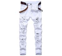 2023 Jeans Uomo Elasticizzati Slim Fit Pantaloni Lunghi Casual Denim Stretch strappati Skinny Moda Jean Sportiva Jogging Pantaloni con Tasca autunno inverno Originale Jeans Plus size