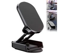 2023 New Alloy Folding Magnetic 360° Car Phone Holder, Foldable Car Phone Mount, Dashboard Folding Bracket Universal, Navigation Holder Stand For Car (Black)