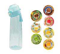 2023 New Fruit Fragrance Water Bottle 650ML Scent Water Cup with Pods Sports Water Cup BPA Free Suitable for Outdoor Sports Gifts for Father's Day (Light Green)