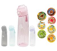 2023 New Fruit Fragrance Water Bottle 650ML Scent Water Cup with Pods Sports Water Cup BPA Free Suitable for Outdoor Sports Gifts for Father's Day (Pink)