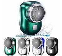 2023 New Mini Shave Portable Electric Shaver,USB Rechargeable Razors Easy One-Button Use Magic Mini Shavers Electric Shaving Machines for Home Car Travel (Green)