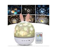 2023 New Night Light Children's Light Star Projector 360 Music Rotary Night Light + Timer + Remote Control + 6 Colors