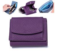 2023 New Unisex Anti-Credit Card Fraud Folding Mini Wallet, Women's Foldable Short Wallet, Vegan Mini Wallet For Women, Genuine Leather RFID Blocking Card Holder Organizer Pocket Mini Wallet (M)