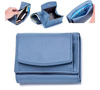 2023 New Unisex Anti-Credit Card Fraud Folding Mini Wallet, Women's Foldable Short Wallet, Vegan Mini Wallet For Women, Genuine Leather RFID Blocking Card Holder Organizer Pocket Mini Wallet (A)